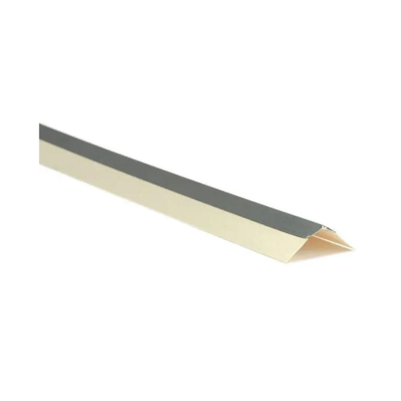 The Go Build 1 in. x 10 ft. Paper-Faced Inside Drywall Corner Bead, shown on a white background, features an angled V-shaped profile for finishing inside drywall corners.